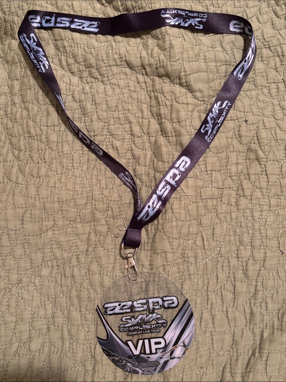 Aespa VIP 2026-2027 Lanyard Badge with Printed Strap